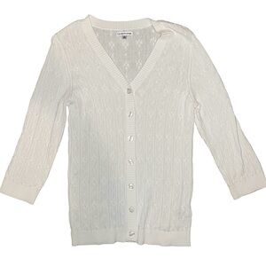 Croft & Barrow Women's White Cardigan Sweater